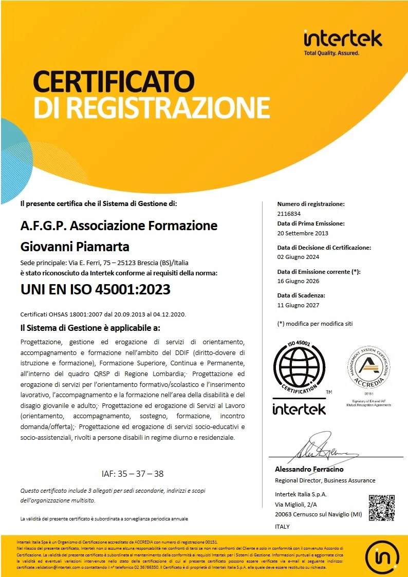 certificazione iso 45001:2023